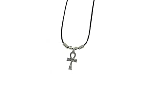 Zac's Alter Ego Egyptian Ank Pendant on Wax Cord Necklace for Men/Women