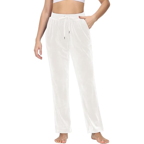 Women's Velvet Wide Leg Pants | Casual Dressy Palazzo Pants With Front Tie | Soft Velour Trousers For Lounge, Office, Or Party