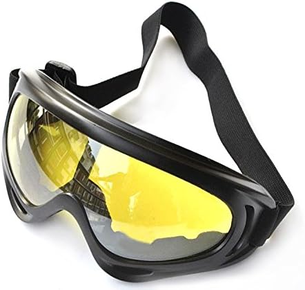 Antifire CS Windproof UV400 Snowmobile Bicycle Bike Motorcycle Ski Goggle Protective Glasses for Snowboard Motorcycle Bicycle(Yellow）