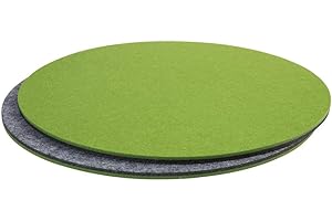 luxdag Cojín redondo de fieltro (color y tamaño a elegir) – Cojín de asiento bicolor para silla, banco y taburete, acolchado para casa y jardín