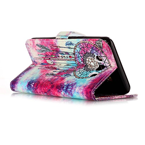 Samsung Galaxy J7 2016 Hülle,Galaxy J710 Lederhülle,Beddouuk Blume und Schmetterling Muster Design PU Leder Flip Cover Wallet Case Brieftasche mit Standfunktion Karteneinschub und Magnetverschluß,Folio Bookstyle Innere Weich Case Handytasche Schutz Etui Schale für Samsung Galaxy J7 2016/J710-Dreamcatcher - 2
