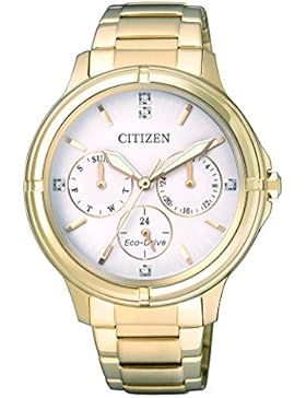 Citizen Damen-Armbanduhr Analog Quarz Edelstahl beschichtet FD2032-55A