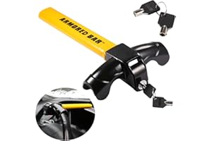 Live4Gadgets 'Pro' Car Steering Wheel Lock Universal Fit Maximum Security Steering Wheel Lock for Cars and Vans, Anti-Theft T-Bar Steering Wheel Immobiliser to Deter Thieves and Secure Vehicle