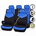 Produktbild Flying Banner Universal Auto Sitzbezüge Schonbezüge Sitzbezug Schonbezug Set Sitzschoner Komplettset (Vollständige Reihe(11pcs), Schwarz-Blau)