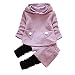 Produktbild Babykleidung Kleinkind Kapuze T-Shirt Tops + Hosen Kleidung Set Herbst Mädchen Kleidung Sommer Blumenkleidung Kleid Kleidung Baby Outfits Langarm Blumendruck (12M-4Jahr) LMMVP (Lila, 80CM (12M))