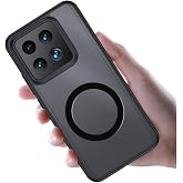 Aksesuarcim Xiaomi Mi 14 ile Uyumlu Kılıfı Silikon Mat Arka Y&uuml;zey M-Safe Şarj &Ouml;zellikli Darbe ve Kamera Lens Korumalı İnce Ka