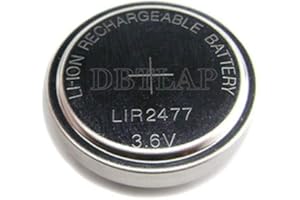 DBTLAP 3.6V LIR2477 Rechargeable Coin Button Cell Batterie Can Replace CR2477