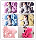 KiKi Monkey Baby Elefant Spielzeug Stuffed weichem Plüsch-Elefant Schlafkissen Plüschtiere besten Geschenke für Kinder (Grau) - 4