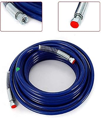 DiLiBee Tuyau haute pression 5000PSI 15 m Pistolet sans peinture Airless Tuyau haute pression pour pulvérisateurs sans air