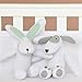 Safe Dreams Safebreathe Hoppy Soft Toy Breathable Bunny Newborn Toy in White and Mint Green