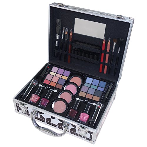 Gloss - caja de maquillaje, caja de regalo para mujeres - Caso del maquillaje Maquillaje Pasarela - 22pc