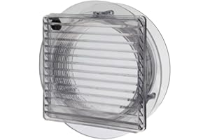 Simon Vent-A-Matic Modern Transparent Static Ventilator with Integrated Storm Guard, 162mm Diameter, Silent, Highly Efficient (No Electricity), Window Mount, Touchpad Control