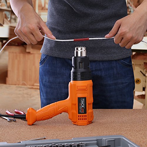 Tacklife HGP70AC Professionale Heißluftpistole mit 3 Temperaturregelung(50 ℃ / 450 ℃ / 550 ℃) 220~240V 1800W zum Gezielten Entflacken, Löten und Schrumpfen von PVC- Ideales Geschenk für Vatertag - 3