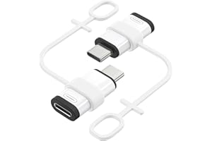 MoKo 36W Lightning to USB C Adapter für iPhone 17 Air 16 15 Pro Max Plus Galaxy,iPad -NOT for EarPods/Headphones/OTG, 2Pack USB-C to Lightning Adapter ONLY for Fast Charging/Data Sync, White/Black