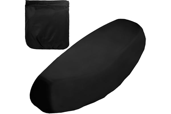 Protection Solaire Extérieure Housse de Siège de Moto, Scooter Couvre Selle, Housse de Siège Universelle pour Cyclomoteur, Housse de Siège Polyester Imperméable pour Véhicules Électriques (M)