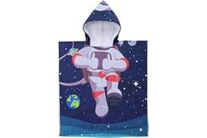 KAKU NANU Poncho Toalla Bebe niño niña, Exquisito patrón Toalla Playa niña niño Bebe absorbentes Toalla Piscina niña Toalla Capucha niño