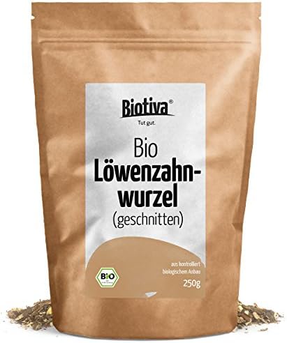 Dandelion Root Organic Tea 250 grams // Raw Vitamin Rich Digestive - Ideal to Help Improve Digestion and Strengthen Immune System - Anti-inflammatory and Antioxidant - Packed, controlled and certified in Germany (DE-ÖKO-005)
