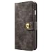 Produktbild Samsung Galaxy S8 Leder Hülle Brieftasche mit Kartenfächer Geldscheinfach Premium mit Abnehmbaren Magnet Handy Schutzhülle,Grau