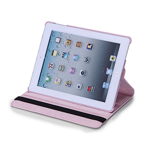 Preisvergleich Produktbild neuen Licht Pink PU Leder 360 ° rotierender Ständer Schutzhülle für iPad Pro 12,9