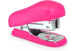 Rapesco 1412 Bug Mini Stapler, 12 Sheet Capacity, and 1000 x 26/6 mm Staples, Hot Pink