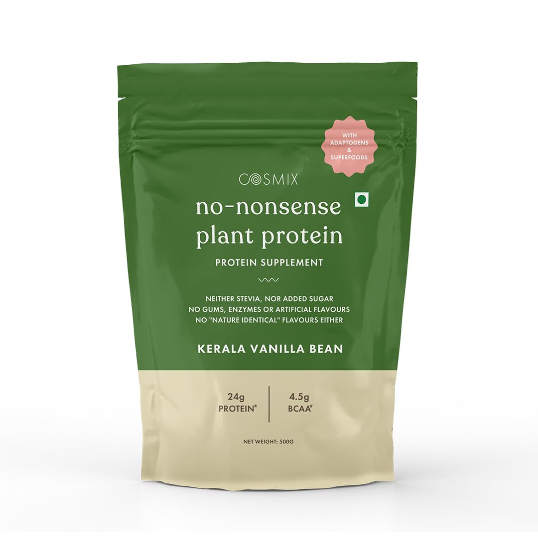Cosmix No Nonsense Plant Protein | Organic Pea & Brown Rice Isolate | Vegan | 24g Protein/Serving | Easy To Digest | All Esse