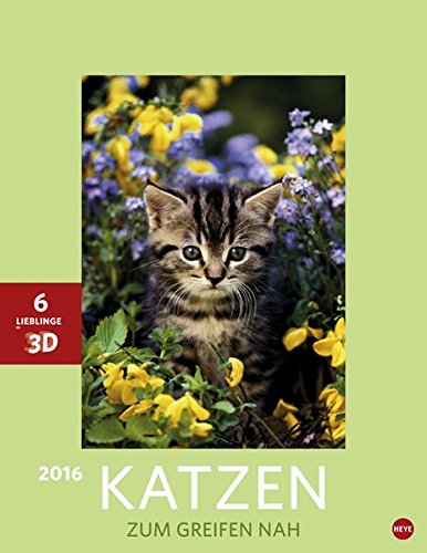 Katzen 3D Posterkalender 2016
