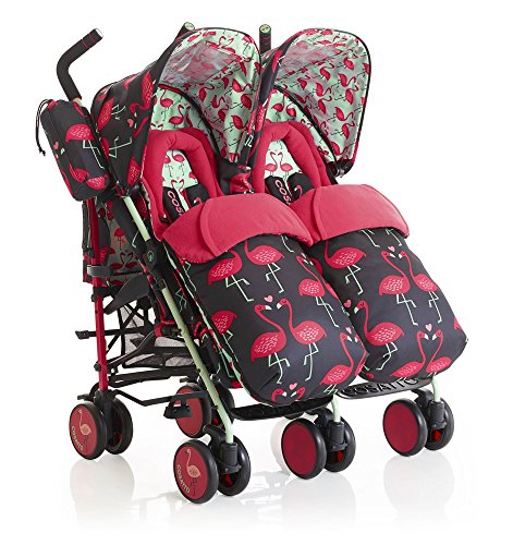 Cosatto Supa Dupa Twin Stroller Flamingo Fling - Pink
