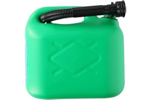Galvog® 5L Plastic Jerry Can with Spout - Emergency Backup for Vehicles (Green)