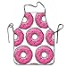 Produktbild Helen.KOCO Unisex Pink Simpsons Doughnut Restaurant Home Kitchen Cooking Apron for Cooking, Grill and Baking - Adjustable Neck Strap