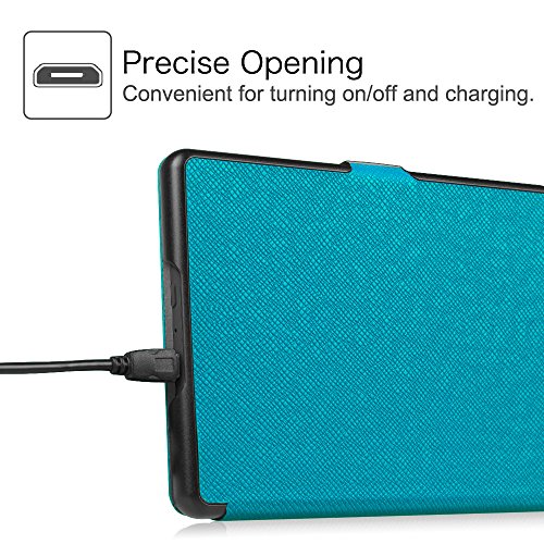 Fintie Hülle für Kindle 8 Generation – Die dünnste und leichteste Schutzhülle Tasche mit auto Sleep / Wake für Kindle eReader (6 Zoll) Touchscreen ohne Spiegeleffekte, (8. Generation – 2016 Modell), Blau - 9