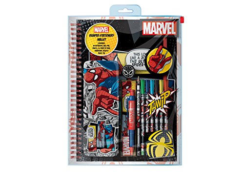 Marvel Spider Man Classic Bumper - Cartera de papelería, color negro