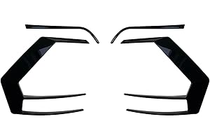 CLOXKS Car Rear Trunk Spoilers For VW For Golf 7 MK7 GTI R GTD R400 2012-2015 Rear Bumper Air Vent Trim+Fog Light Cover Tail Lamp Frame Spoiler Splitter Rear Bumper Spoiler (Color : 4PCS)