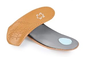 JHTSOLE Wkładki Ortopedyczne Wsparcie łuku 3/6 Wkładki Zapalenia Powięzi Podeszwy Podkolano Poduszka Pięty Cienka Skóra do Płaskich Stóp Półsztywny łuk Stopy Chodzenie 37-38