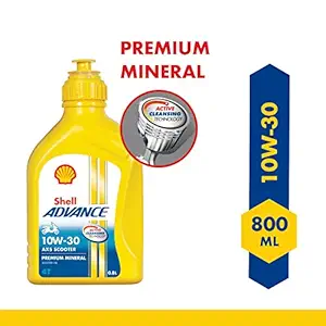 Shell Advance AX5 10W-30 API SL JASO MB Premium Mineral Scooter Engine Oil (800 ml)