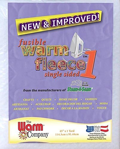 Fusible Warm Fleece - 45" x 1 Metre (114cm x 100cm) Cut Off The Roll. Adds a Slightly Padded Look to Quilts, Crafts and Garments.