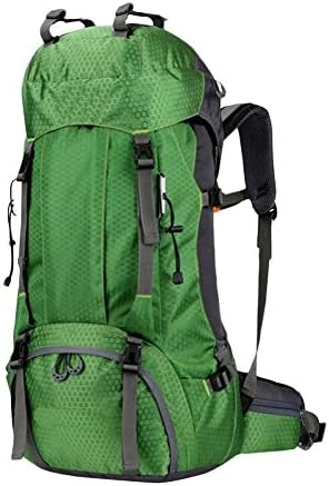 Travel Backpack Mountaineering Camping Rucksack For Women Outdoor Sports Backpack Waterproof 60L With Rain Cover,Verde-OneSize