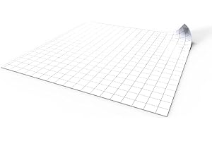 PLAYMATS Mata suchościeralna 50 x 50 cm do gier RPG z kwadratową siatką - Biała