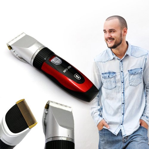 Rasoio elettrico professionale Taglia/Regola Capelli e Barba, Acciaio inox e Oro 24k Con 4 Rasoio elettrico professionale Taglia/Regola Capelli e Barba, Acciaio inox e Oro 24k Con 4