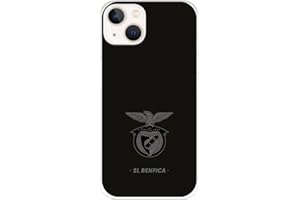 LA CASA DE LAS CARCASAS Coque pour iPhone 14 du Benfica Escudo Fond noir pour protéger votre téléphone. Coque en silicone souple avec licence officielle Benfica