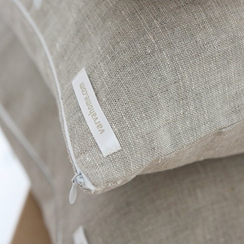 Varvara Home 1467 Kissenbezug Lesna mit Reißverschluss, 40 x 80 cm, hell beige / grau - 2