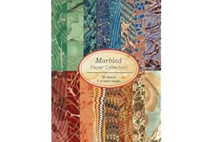 Marbled Paper Collection: 20 sheets of vintage marbled papers for bookbinding and other paper crafting projects