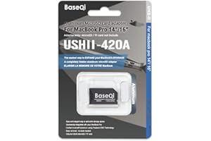 BaseQi UHS-II Aluminium microSD Adapter für 2021 M1 MacBook Pro 14 & 16 Zoll (35,6 & 40,6 cm) (Silber)