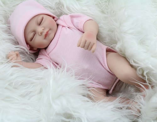 10" Sleeping Full Vinyl Real Looking Girl Mini Baby Dolls for Sale