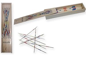 FLYPOP'S - Mikado - Geschicklichkeitsspiel - 140746G - Mehrfarbig - Holz - 2 bis 6 Spieler - Kinderspielzeug - Gesellschaftsspiele - Reisespiele - 18 cm x 1 cm - Ab 4 Jahren