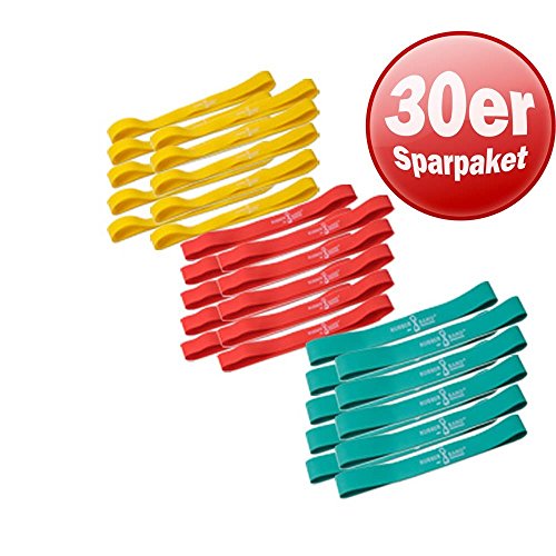 Dittmann Rubberband 30er Set 3 Widerstände Training Functional Kraft Workout - 5