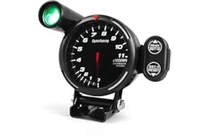Dyno Racing 80MM Tachometer RPM Gauge High Speed stepper motor 7 Colors 0-11000 RPM Meter With Shift Light and Peak warning