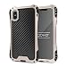 Produktbild Urcover® Handyhülle kompatibel mit Apple iPhone X, Alu Bumper Aluminium Outdoor Schutz-Hülle Carbon Optik Zubehör inkl. Display Glas Cover Case Schale Etui - Champagner Gold