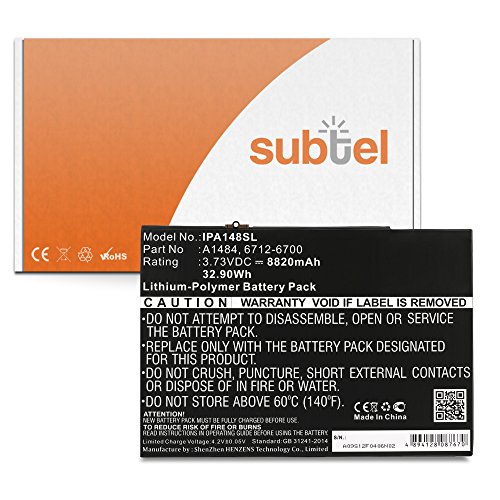 subtel® Premium Akku für iPad Air / iPad 5 (A1474 / A1475) (8820mAh) A1484 Ersatzakku Batterie Tabletakku