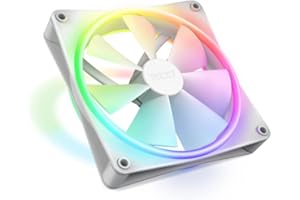 NZXT F140 RGB Duo - RF-D14SF-W1 - Ventola RGB a due lati da 140 mm – 20 LED indirizzabili individualmente – Flusso d'aria e pressione statica bilanciati – Controllo PWM – Bianco