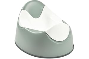 Béaba, Babytopf, Ergonomisches Töpfchen für Kinder, Rutschsicher, Hygienisch, Pflegeleicht, WC-Einsatz mit Handgriffen, Made in France, Salbeigrün